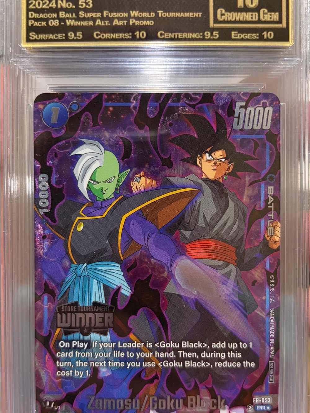 Zamasu & Goku Black Collectible Card - Purple